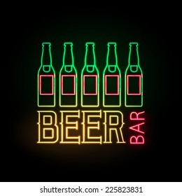 Neon Sign. Beer Bar