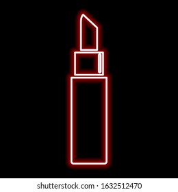 Neon sign of bright colors. Neon cosmetics for women.