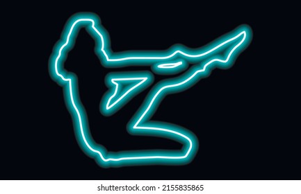 Neon sign of bright colors. Neon girls. Girls strip club neon. Striptease. Strip neon. 