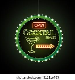 Neon sign Cocktail bar