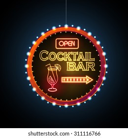 Neon sign Cocktail bar