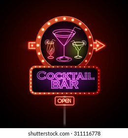 Neon sign Cocktail bar