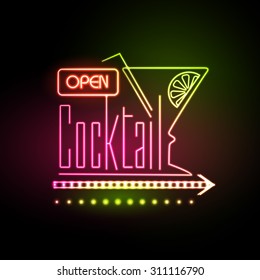 Neon sign Cocktail bar