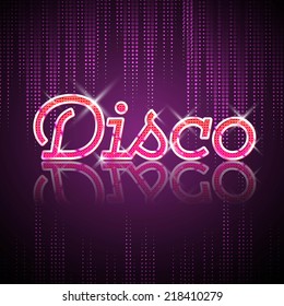 Neon sign. Disco party