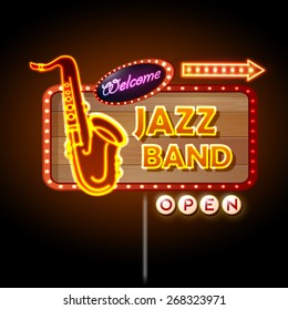 Banda de Jazz de signo neón