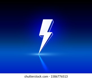 Neon Sign Lightning Signboard On Black Stock Vector (Royalty Free ...