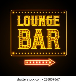 neon sign. Lounge bar