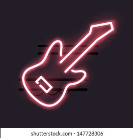 Neon Sign. Made with opacity masks. Any dark background can be used.