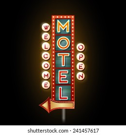 Neon sign motel