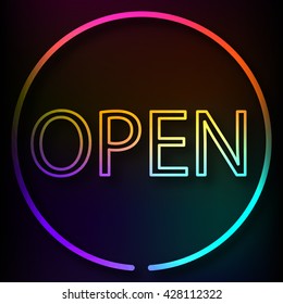 Neon sign OPEN