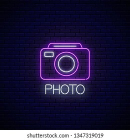 Neon Camera Icon High Res Stock Images Shutterstock