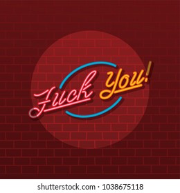 neon sign provoke text theme vector art illustration