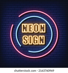 neon sign ,neon style vector