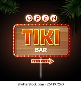 Neon Sign. Tiki Bar