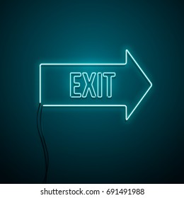 Neon sign. Vector illustration.