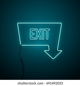 Neon sign. Vector illustration.