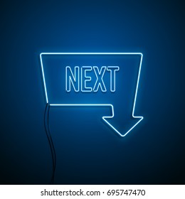Neon sign. Vector illustration.