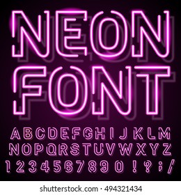 Neon signs vector.