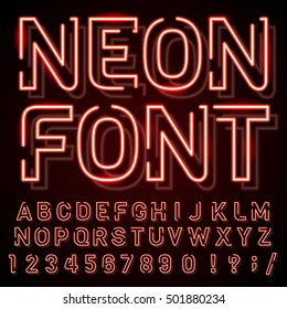 Neon Style Modern Font Stock Vector (Royalty Free) 759154603 | Shutterstock