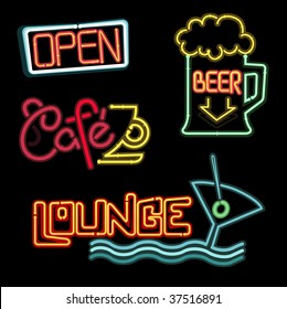 Neon Signs - Vector Collection