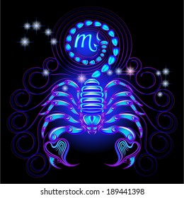 Neon signs of the Zodiac: Scorpio.