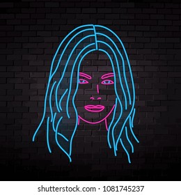 4,060 Neon Outline Face Images, Stock Photos & Vectors | Shutterstock