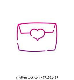 neon silhouette love e-mail text letter style
