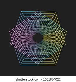 neon simple shapes, bright linear 