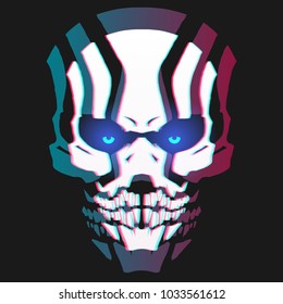 Neon skull mask