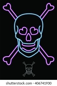 Neon, Skull, Vector, Love...