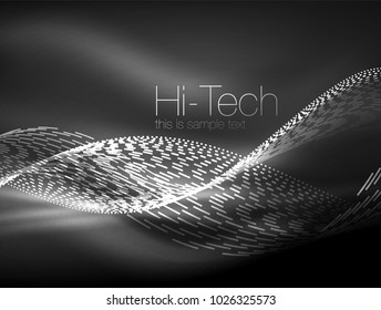 Ondas de humo neón, fondo de movimiento de flujo vectorial