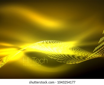 Neon-Rauch-Wellen, Vektorgrafik-Hintergrund
