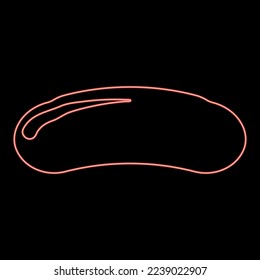 Neon soap red color vector illustration image flat style light