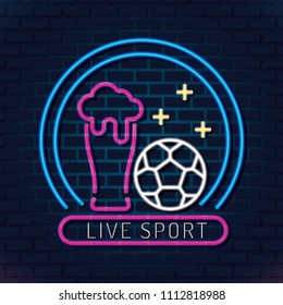 neon soccer bar 