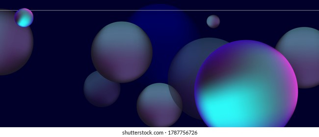 Neon space modern abstract liquid poster design, abstract design for web landing banner