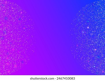 Neon Sparkle. Modern Poster. Falling Dust. Festive Glitter. Light Isolated Explosion. Unicorn Background. Blue Glare Tinsel. Happy Pattern. Purple Neon Sparkle