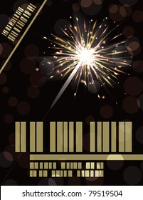 Neon sparkler party flyer