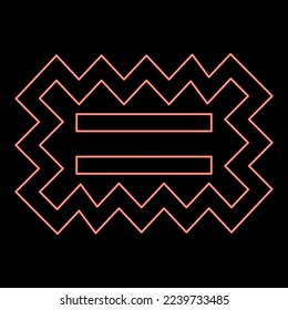 Neon special glue needed Designation on the wallpaper symbol icon black color vector illustration flat style simple image red color vector illustration image flat style light