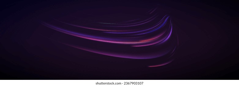 Neon speed lines. Dynamic light motion traces. Light trace wave, trace line.
