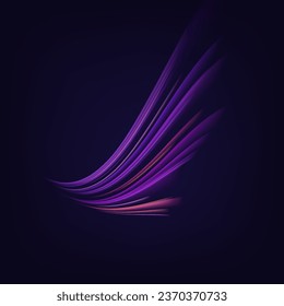 Neon-Speed-Linien. Dynamische Lichtbewegungsspuren. Lichtspurwelle, Spurlinie.