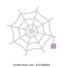 neon spider web icon on white background