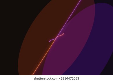 Neon split lines over gradient ellipses
