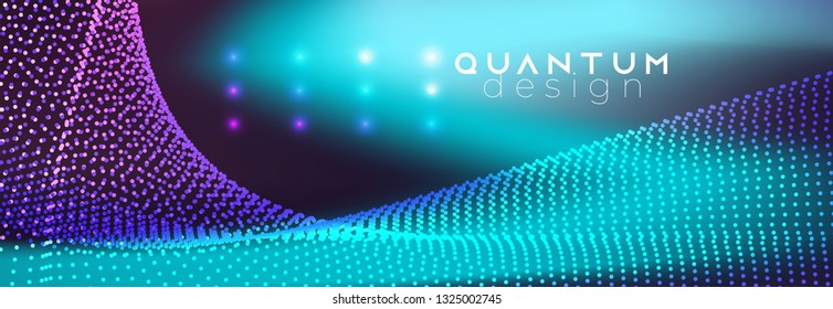 Neon spotlights on fluid abstract vector design