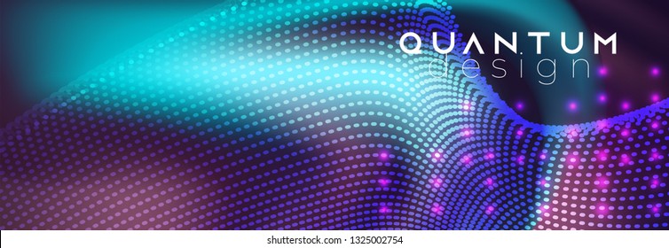 Neon spotlights on fluid abstract vector design