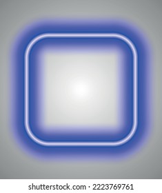 Neon square. geometric shapes in a neon design. Materials for signs, presentations, etc. Vector graphics.