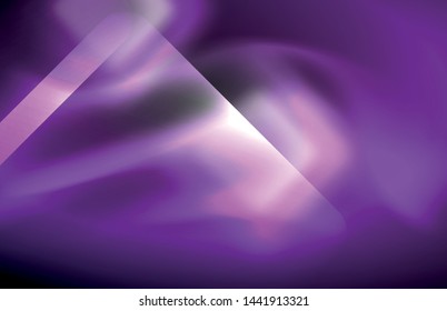 Luces cuadradas y de línea de neón sobre fondo oscuro con efectos borrosos, diseño vectorial moderno