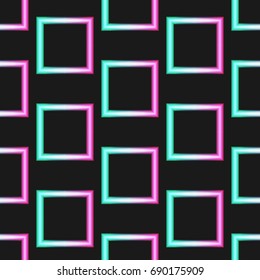 neon square pattern vector