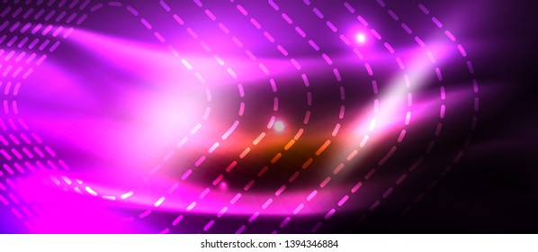 Neon forma linhas quadradas no fundo de luz brilhante, design vetorial