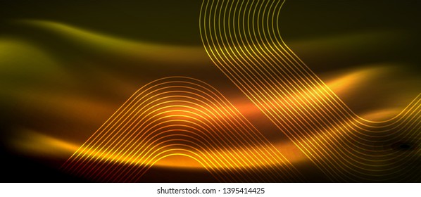 Neoneckige Formen, Linien auf hellem Hintergrund, Vektordesign