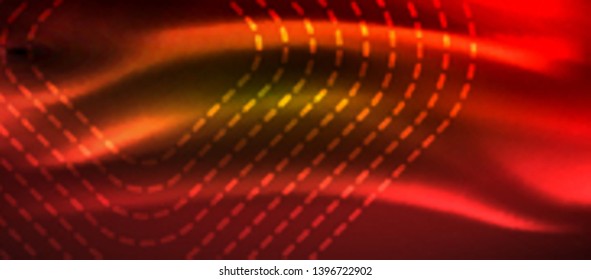 Neon square shapes lines on glowing light background, vector design